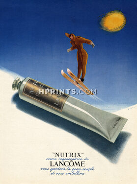 Lancôme (Cosmetics) 1949 Nutrix, Ski, E-M. Pérot