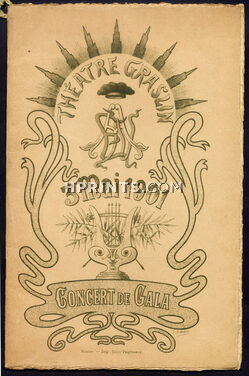 Théâtre Graslin (Cover Sutterlin) 1901 Concert Programme, Mme Dumontier, Jane Lambert, Rodolphe Hermann