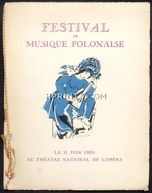 Zofia Stryjeńska 1925 "Festival de Musique Polonaise" Paul Kochanski (violinist), Arthur Rubinstein, Irena Szymanska, 32 pages