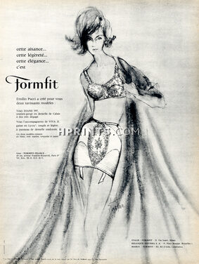 Formfit 1963 Emilio Pucci, Eliza Fenn, Brassiere, Girdle