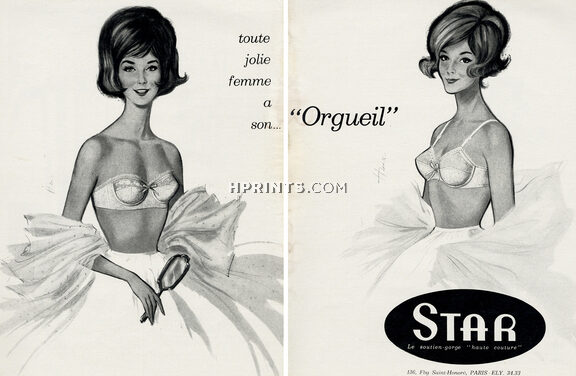 Star (Lingerie) 1962 "Orgueil" Bra, Hiance