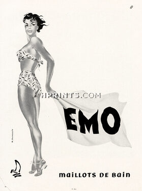 Emo (Swimwear) 1952 Pin-up, R.Dumoulin