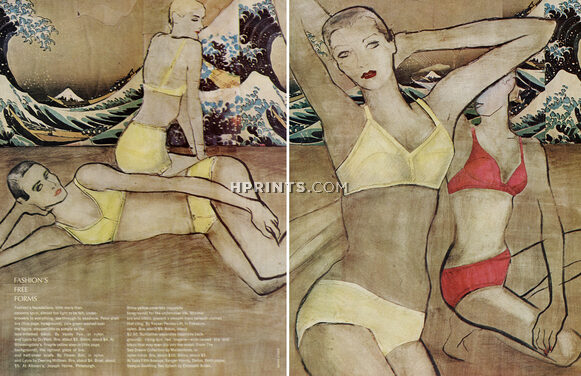 Swimwear by Vanity Fair, Flower Bali Brassiere, Kayser, Maidenform 1970 Bikinis, Emily Chan, Lingerie