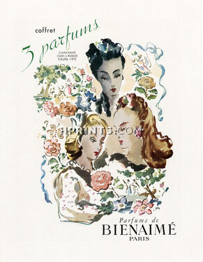 Bienaimé (Perfumes) 1946 Coffret 3 parfums