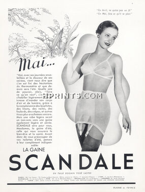 Scandale (Lingerie) 1937 Girdle, Bra