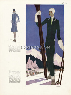 Léon Bénigni 1927 Drecoll, Saint-Moritz, Skiing, Fashion Sports