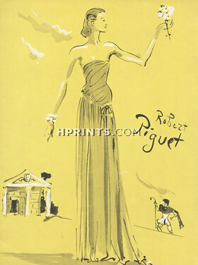 Robert Piguet 1937 Evening Gown, Christian Bérard