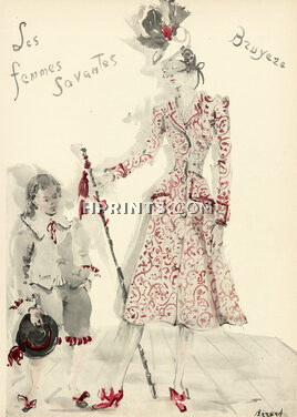 Bruyère 1944 Ce soir on Joue, Les Femmes Savantes, Christian Berard