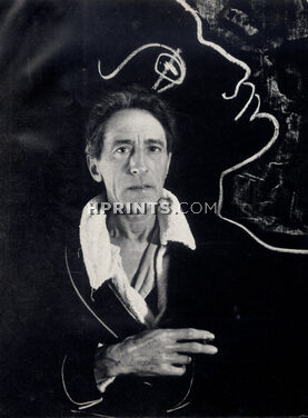 Jean Cocteau 1950 Portrait, 2 pages