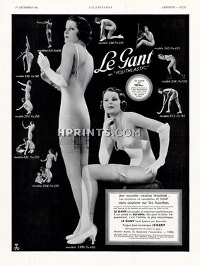 Le Gant (Lingerie) 1934 Warner's Youthlastic Girdle, Stockings