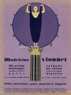 Madeleine Vionnet 1926 Thayaht, Label
