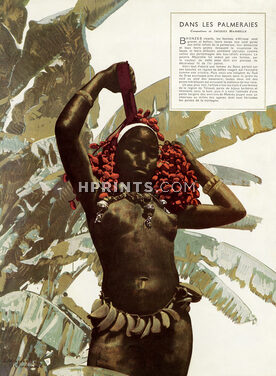 Jacques Majorelle 1935 ''Dans les palmeraies'' African Nude