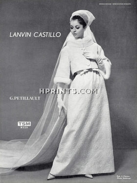 Lanvin Castillo 1962 Robe de Mariée, Pétillault, Photo Seeberger