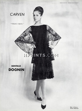 Carven 1962 Robe en dentelle Dognin