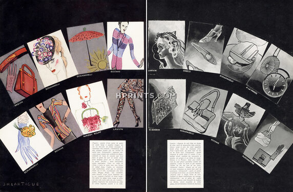 J. H. Lartigue 1937 Fashion goods, Schiaparelli, Marcel Rochas, Germaine Guérin, Paquin, Alexandrine...