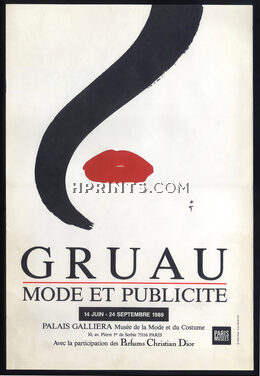 René Gruau 1989 Mode et Publicité, Exhibition at Museum Gallierra, Poster Art