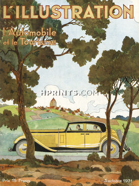 Guy Sabran 1931 L'Automobile et le Tourisme, L'Illustration Cover