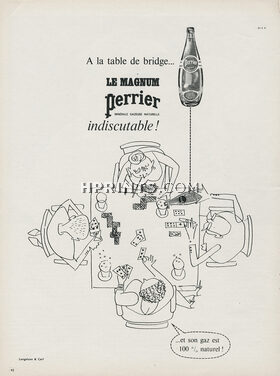 Perrier (Drinks) 1962 A la table de bridge, Playing Cards