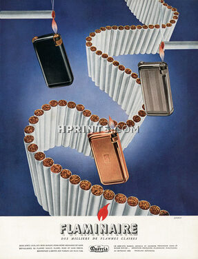Flaminaire (Lighters) 1951 Tabac Cigarettes, Briquets