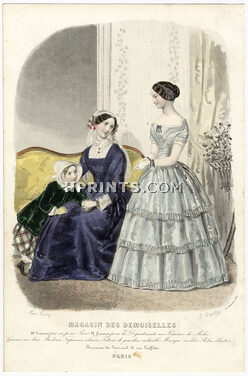 Magasin des Demoiselles 25 Janvier 1850, Anaïs Toudouze, Toilettes pour dame, de soirée, de petite fille