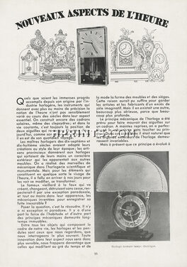 Nouveaux aspects de l'heure, 1934 - Léon Hatot (Watches) ATO clock, 4 pages