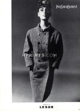 Yves Saint Laurent 1964 Coat, Photo Kublin, Lesur