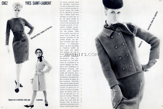 Yves Saint-Laurent (Couture) 1964 Photo Reichle, Racine