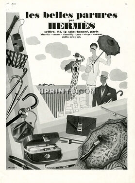 Hermès 1926 Umbrella, Handbags, Canes, Léon Benigni