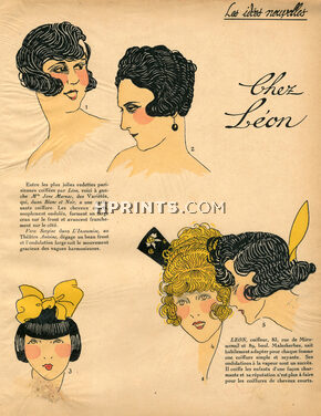 1922 Les Idées Nouvelles de la Mode - Très Parisien, LEON Hairstyle, Jane Marnac, Véra Sergine, Portraits
