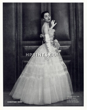 Christian Dior 1953 Evening Gown