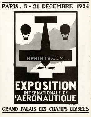 Exposition Aeronautique 1924 Luc Lanel, Exhibition Airplane Airship