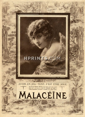 Malaceïne 1923 Pearl White, Portrait