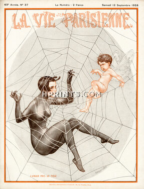 Hérouard 1925 L'Amour Pris Au Piège, Spider Woman, La Vie Parisienne
