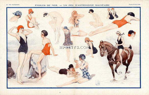 Louis Vallet 1925 Etoiles de Mer, Bathing Beauties, Swimwear, Beachwear