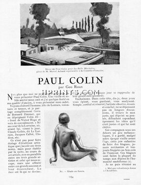 Paul Colin, 1930 - Text by Géo Roux, 4 pages