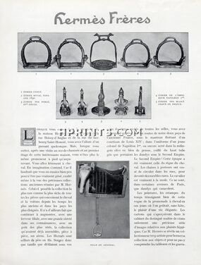 Hermès Frères, 1924 - Archive Document Research, Stirrup Saddle, Carle Vernet La Promenade au Bois Calash, 5 pages