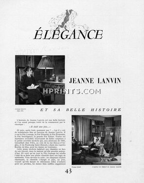 Élégance - Jeanne Lanvin, Carven, 1946 - René Gruau, Pierre Mourgue, Christine Maritch, Text by Martine Rénier, Françoise Arnoux, 7 pages
