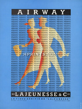 Ets Lajeunesse (Fabric) 1955 Airway, J. Duplan