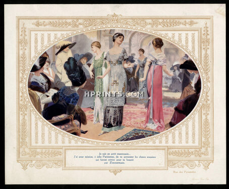 Zimmermann 1912 Invitation Card, Défilé de Mode