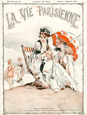 René Vincent 1917 Sur Le Front De Mer, Beachwear, La Vie Parisienne