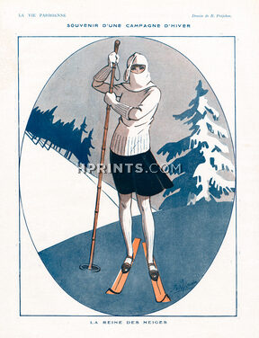 Préjelan 1919 La Reine des Neiges, Ski