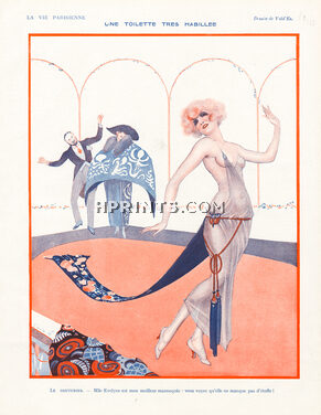 Vald'Es 1922 Fashion Satire Dressmaker Paul Poiret, Model, Fashion Show