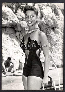 Swimwear 1952 "Le Chat" Original Press Photo Robert Cohen