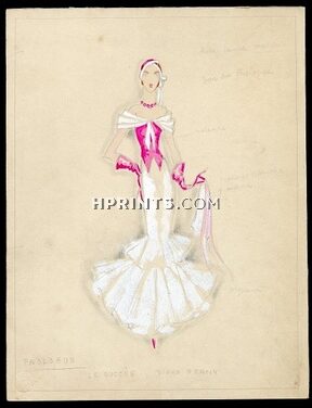 Jenny Carré 1930s, Original costume design, "Le Succès" prologue, Diane Gerny