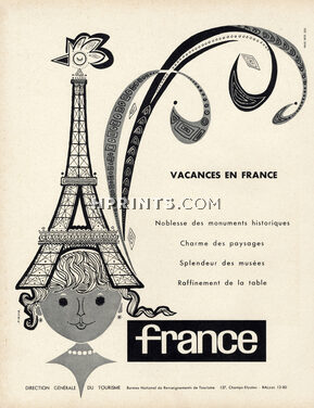 Office du Tourisme (France) 1959 Diesse, Eiffel Tower