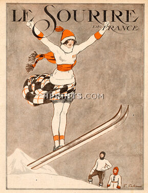 Fabien Fabiano 1917 Skiing, Winter Sports, Ski jumping