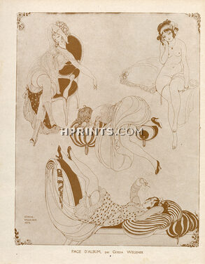 Gerda Wegener 1917 Lingerie Babydoll Nightie Sexy Girls