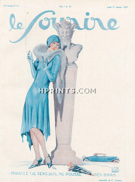 Georges Léonnec 1929 Elegant Parisienne, Le Sourire cover