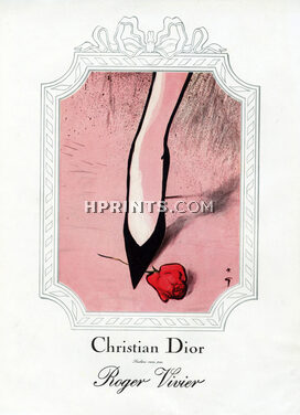 Christian Dior (Shoes) 1959 Roger Vivier, René Gruau