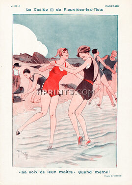 René Giffey 1927 Dancing at the beach, "Le Casino de Plouvinec-les-flots"